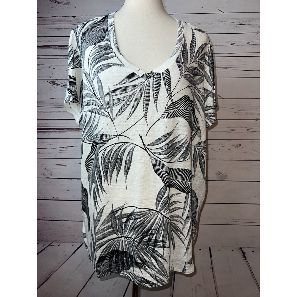 Tahari Luxe Linen Tunic shirt Plus size 2X blouse NWT XXL 2XL 100% Linen NWT